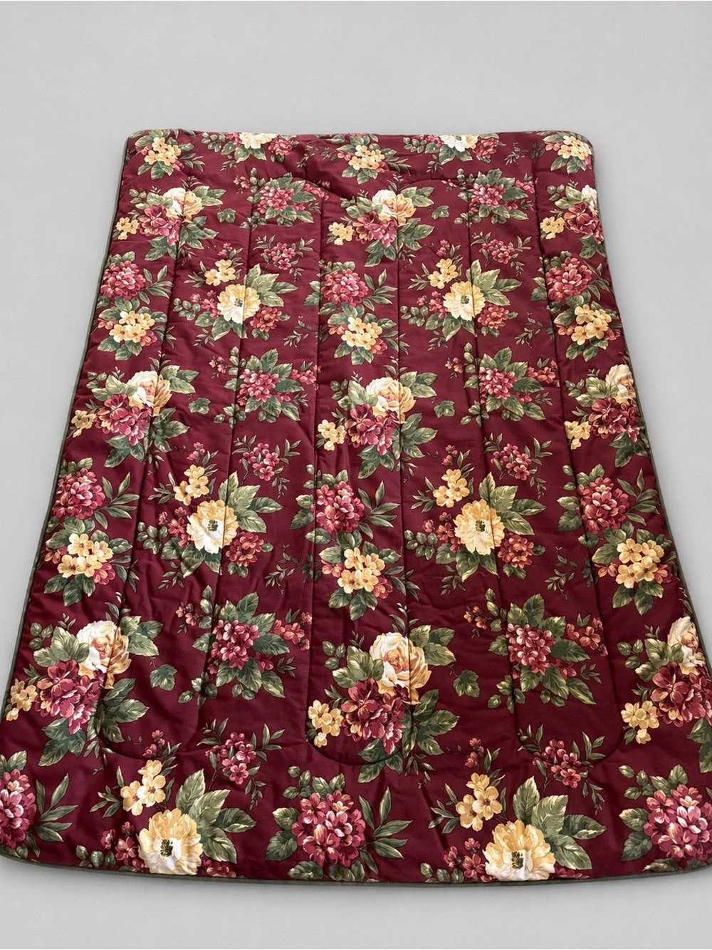 Waverly Garden Room Floral Manor Twin Comforter Burgundy Cottage Rose Bedding